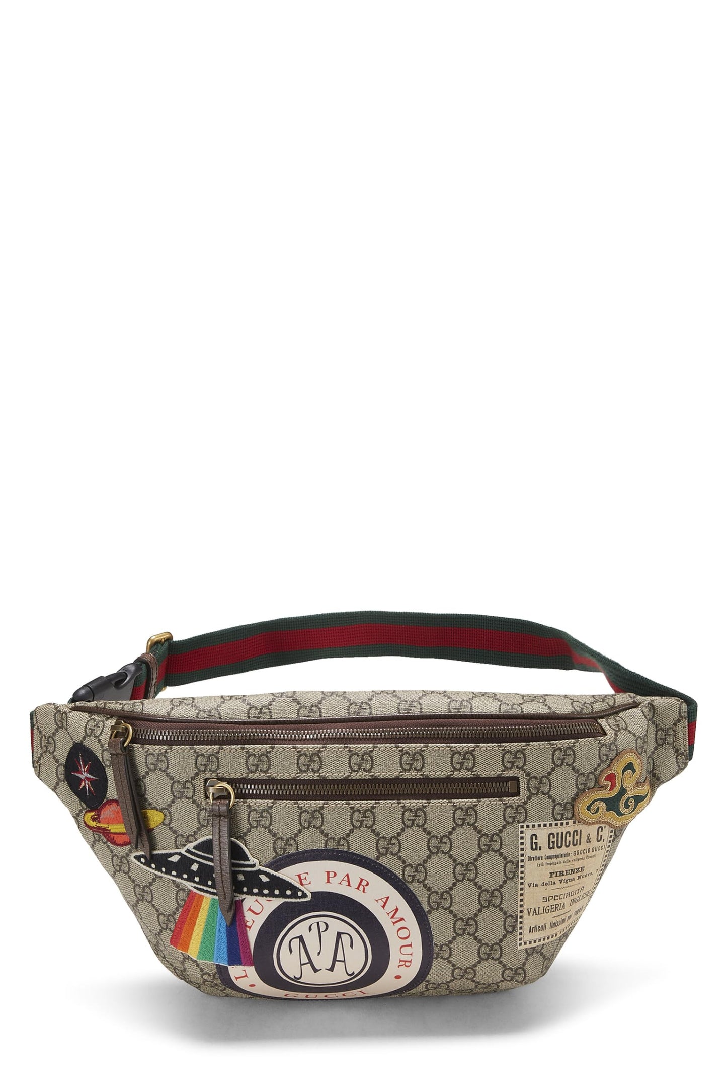 Gucci,  Original GG Supreme Canvas Night Courrier Waist Pouch, Brown
