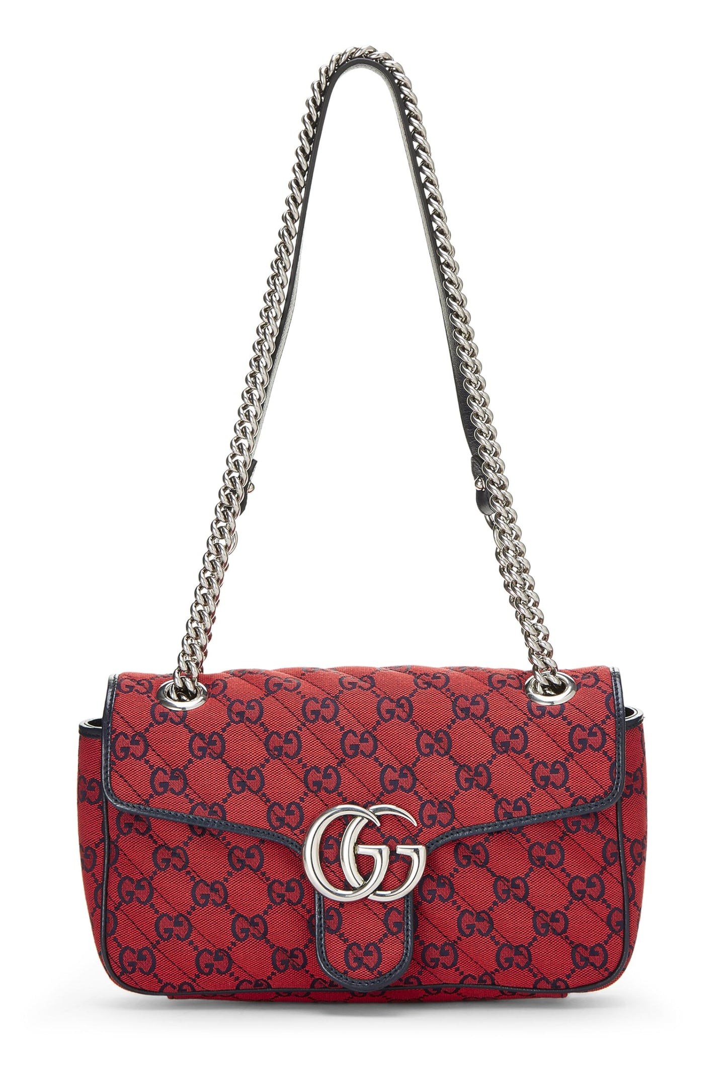 Gucci,  Red GG Canvas Marmont Shoulder Bag Small, Red