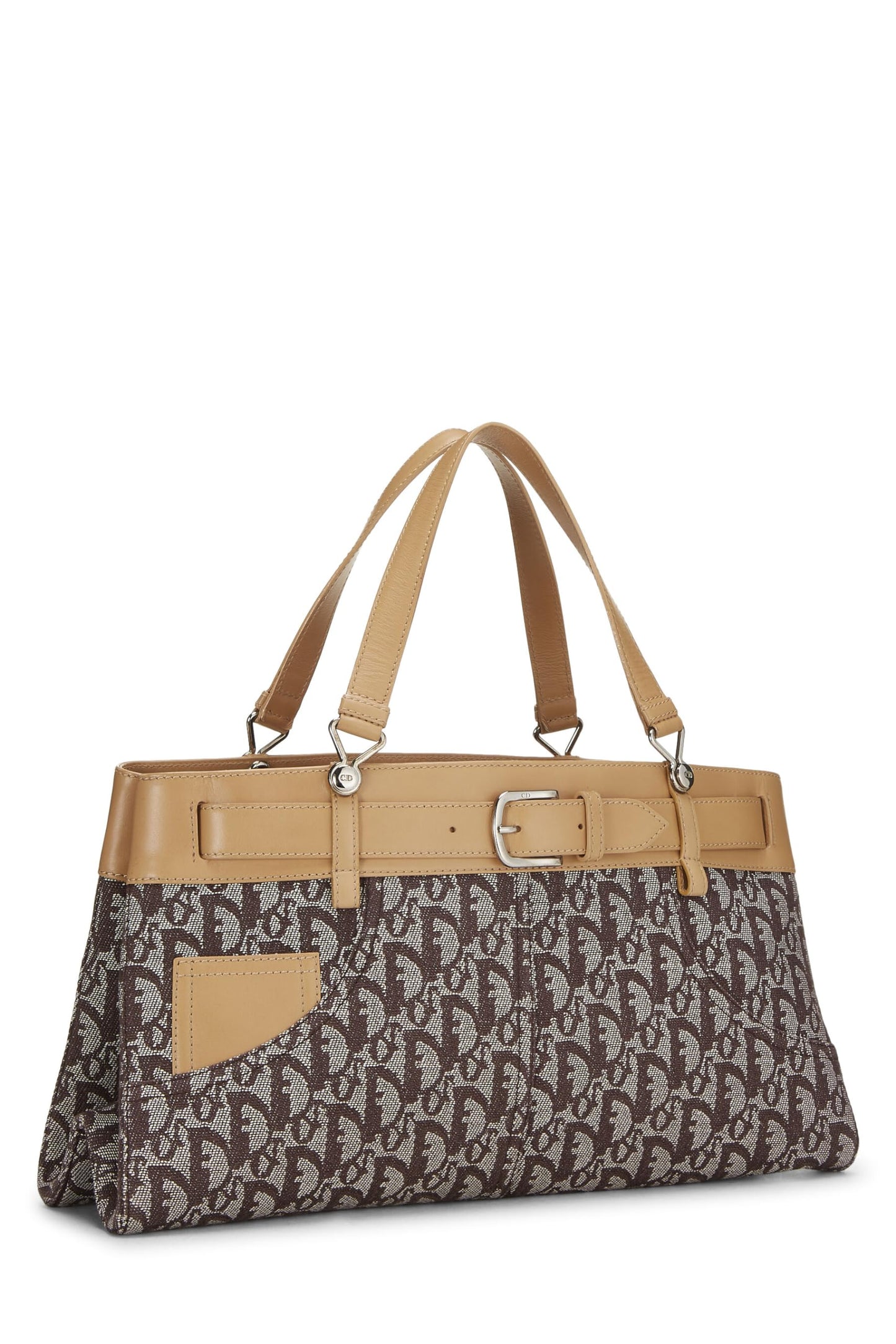 Dior,  Brown Trotter Canvas Handbag, Brown