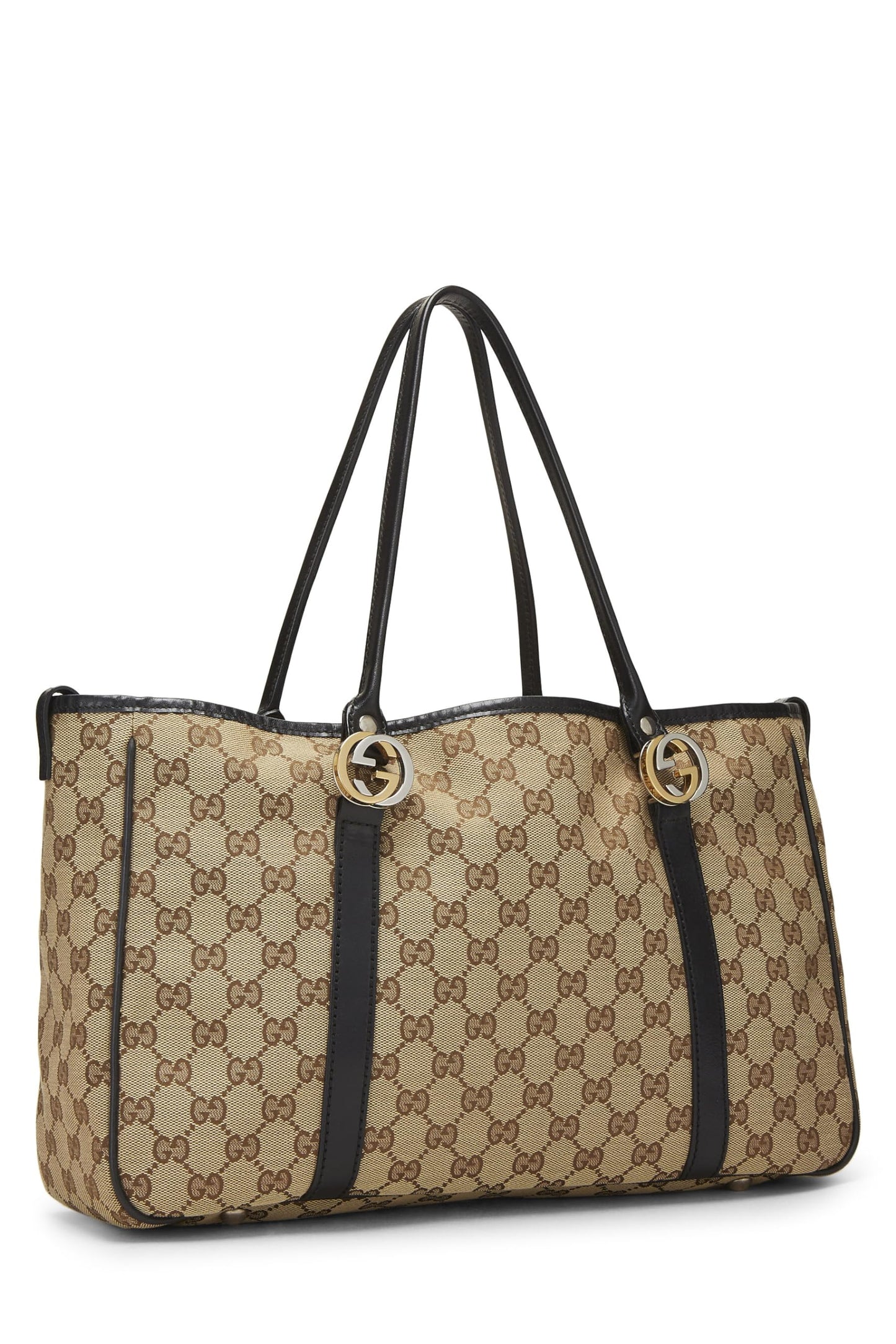 Gucci,  Black Original GG Canvas Twins Tote, Black