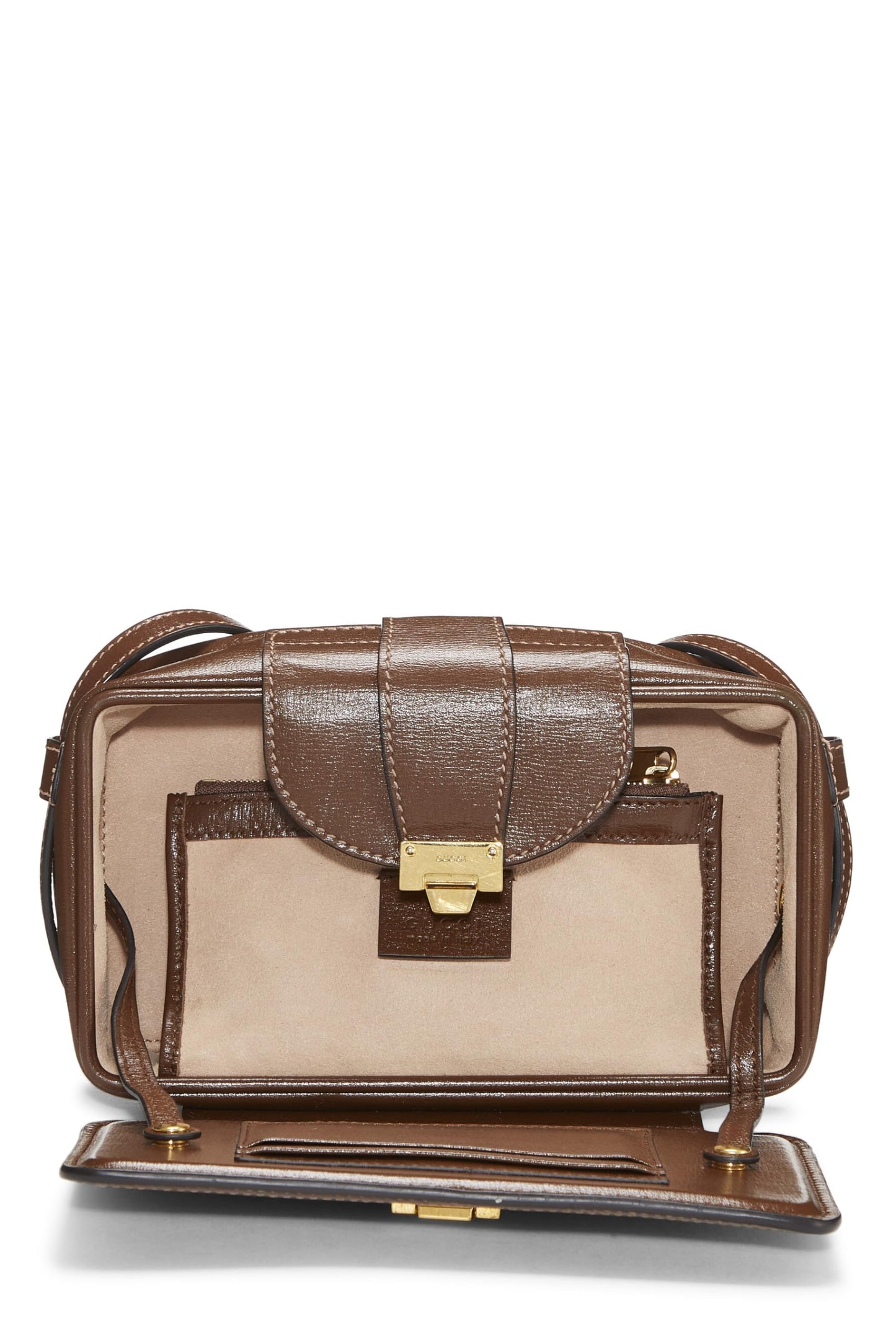 Gucci,  Original GG Supreme Canvas Clasp Closure Bag Mini, Brown