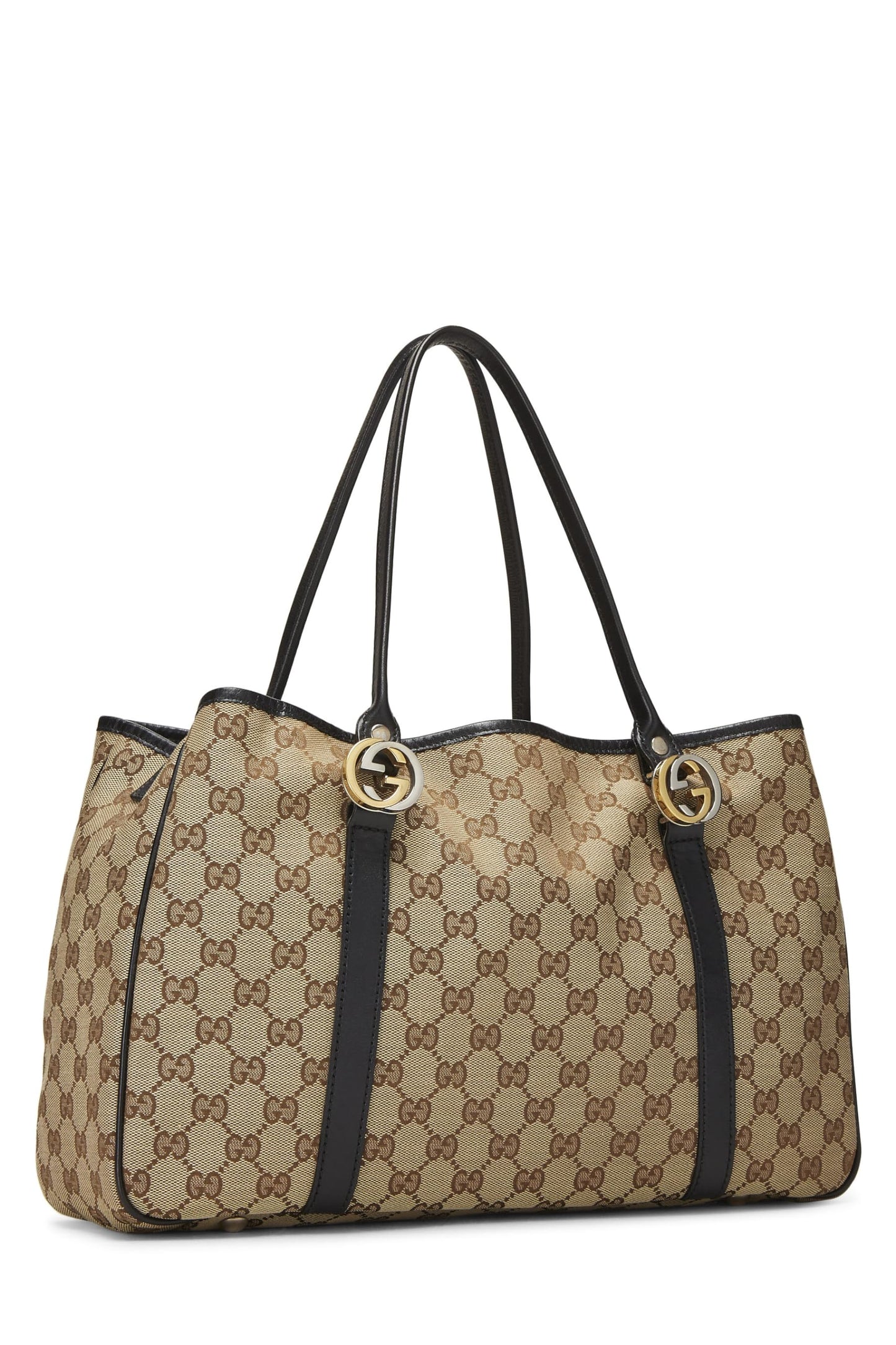 Gucci,  Black Original GG Canvas Twins Tote, Black