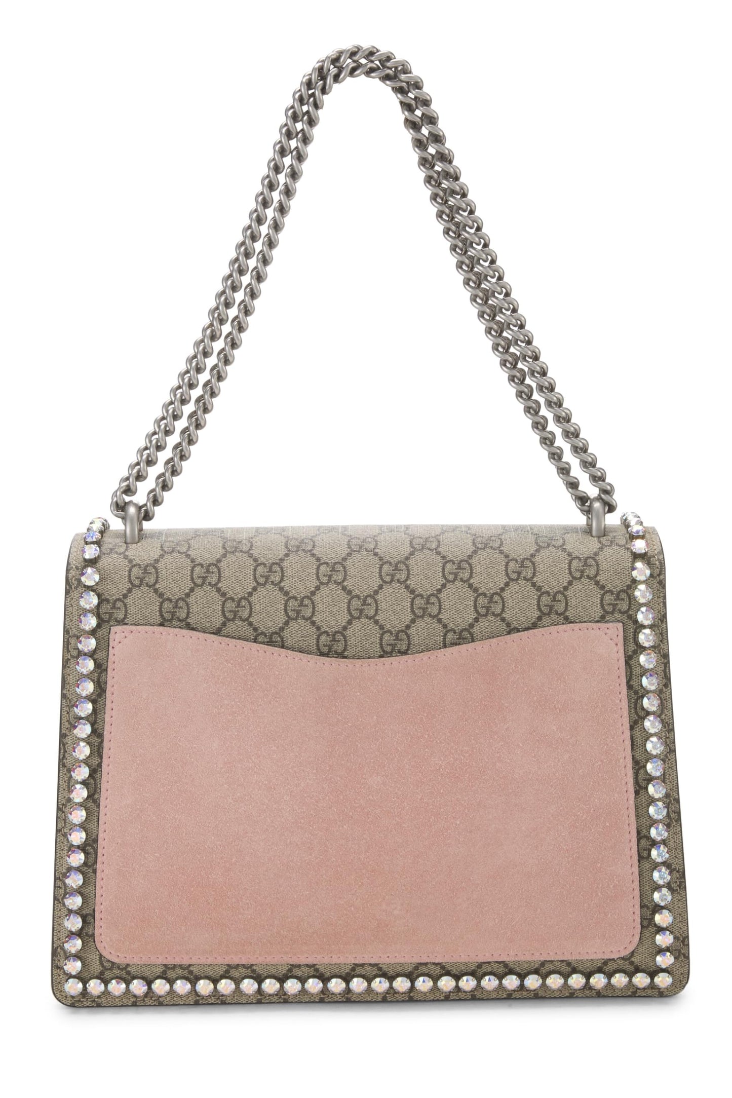 Gucci,  Original GG Supreme Crystal Embellished Dionysus Shoulder Bag Medium, Pink