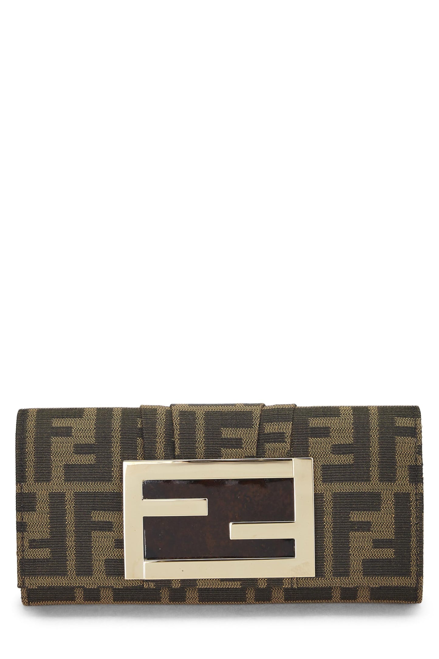 Fendi,  Brown Zucca Canvas Long Wallet, Brown