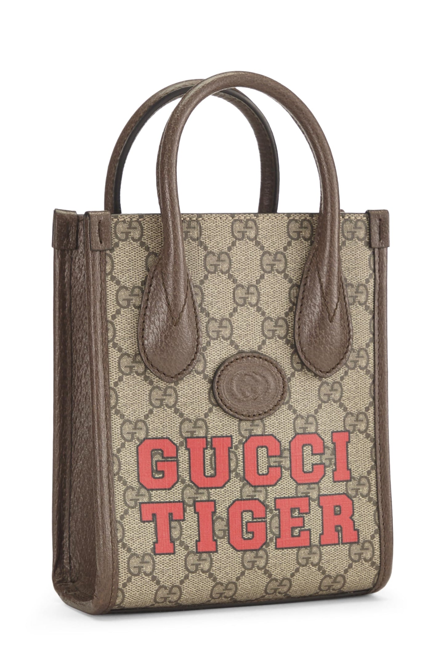 Gucci,  Brown GG Supreme Canvas Tiger Tote Mini, Brown