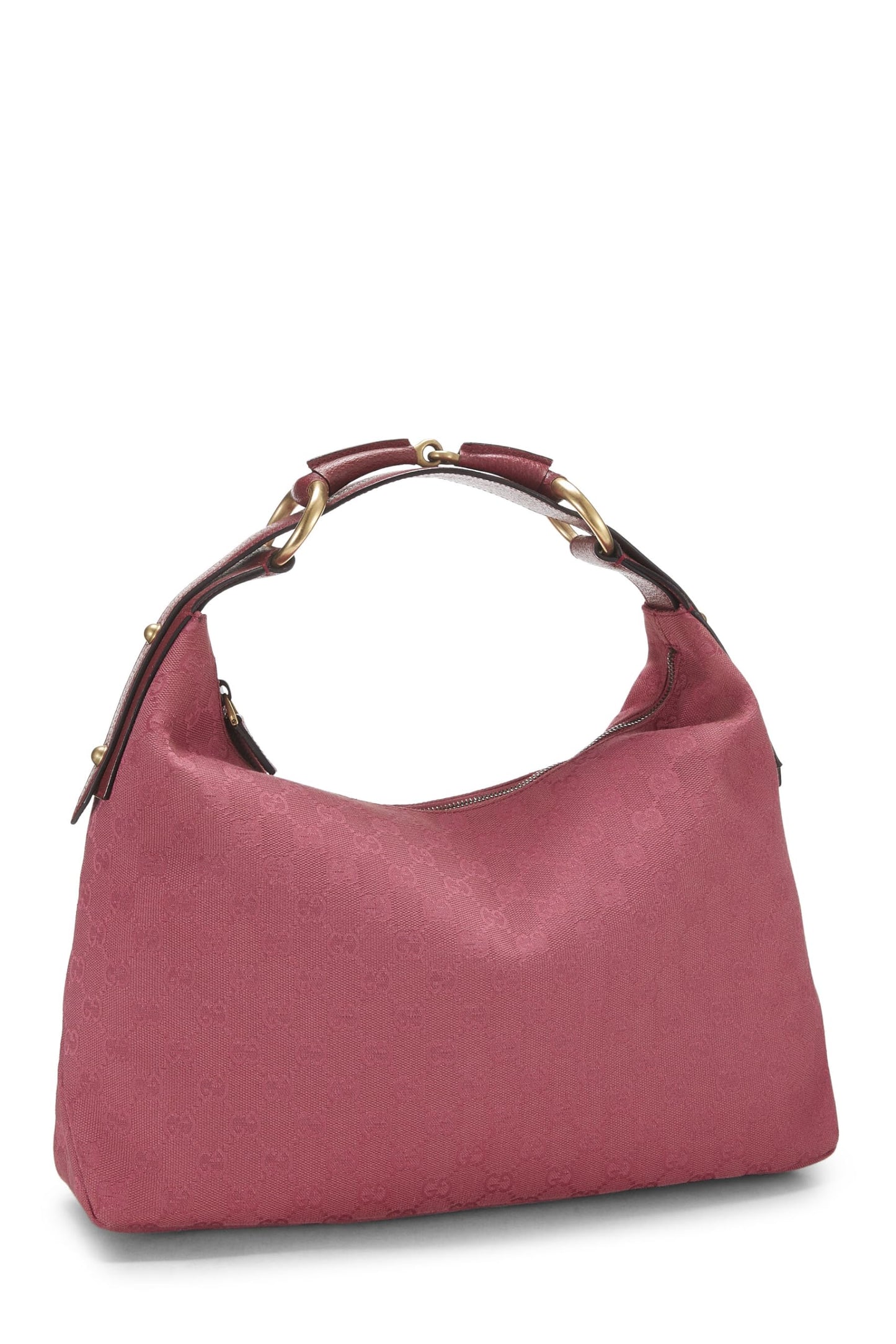 Gucci,  Pink Original GG Canvas Horsebit Hobo, Pink