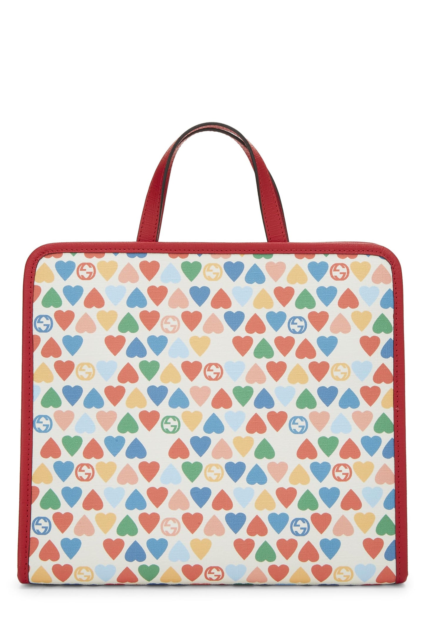 Gucci,  Multicolored Heart Coated Canvas Kids Tote, Multi