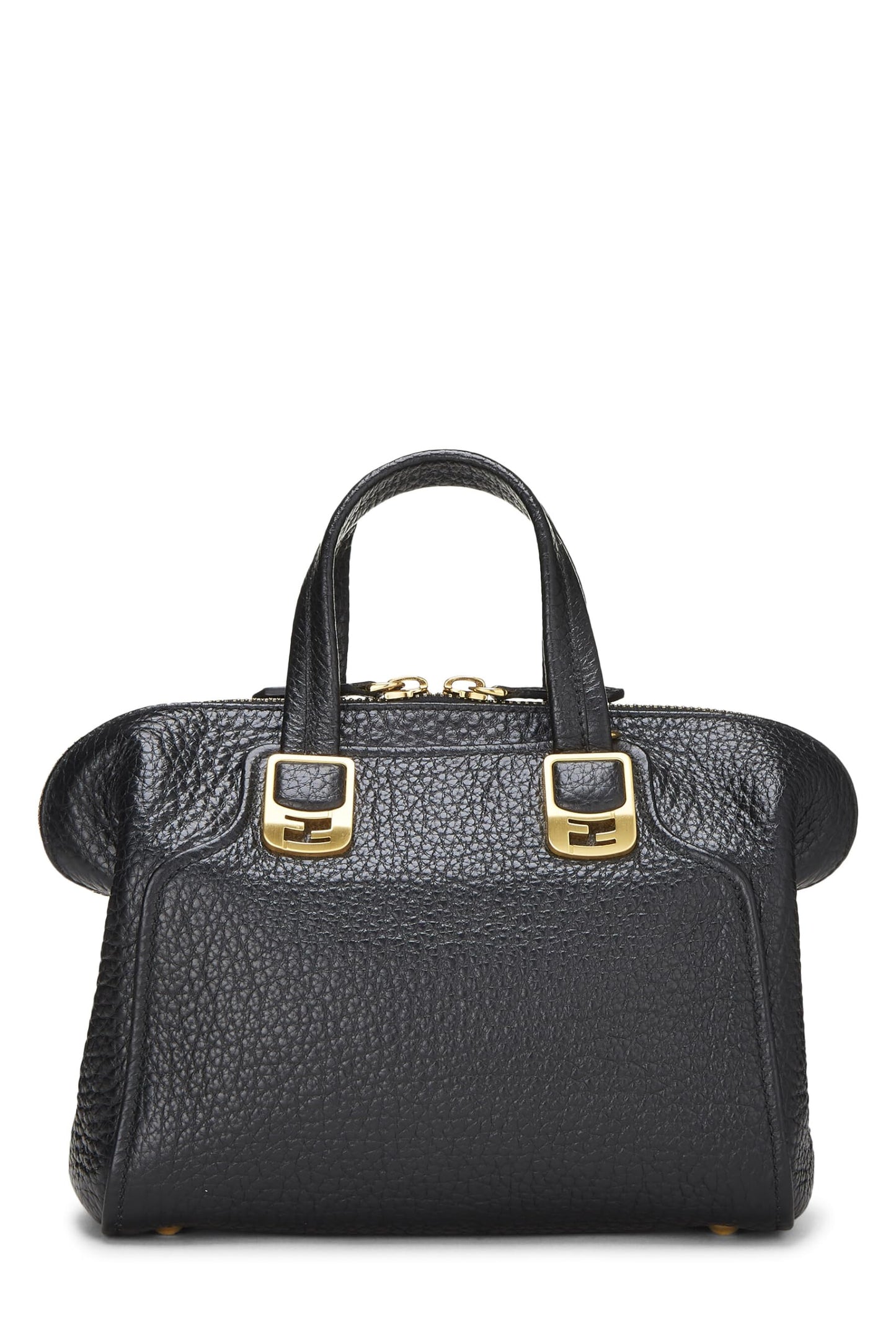 Fendi,  Black Leather Chameleon Small, Black