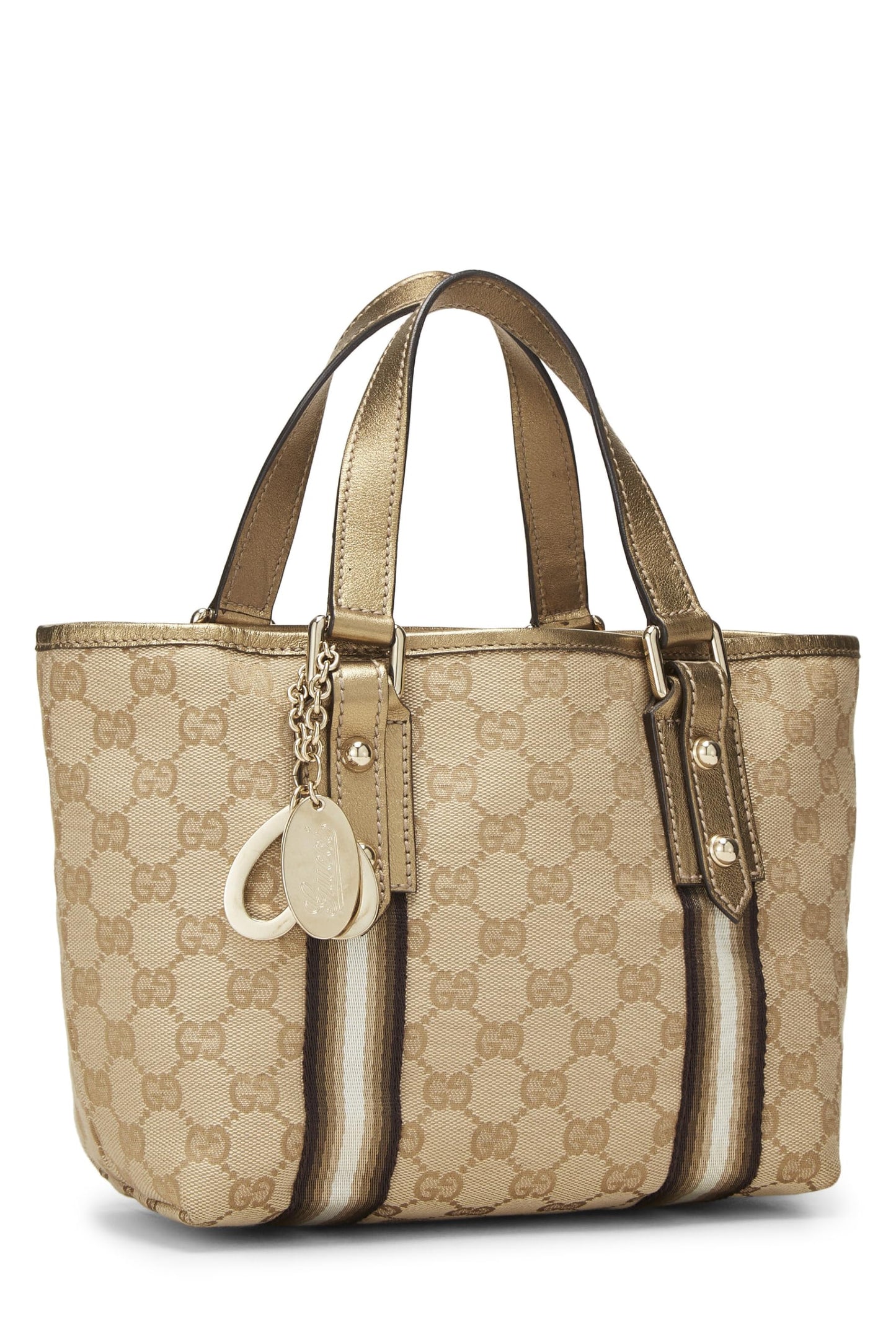 Gucci,  Gold GG Canvas Jolicoeur Tote Small, Gold