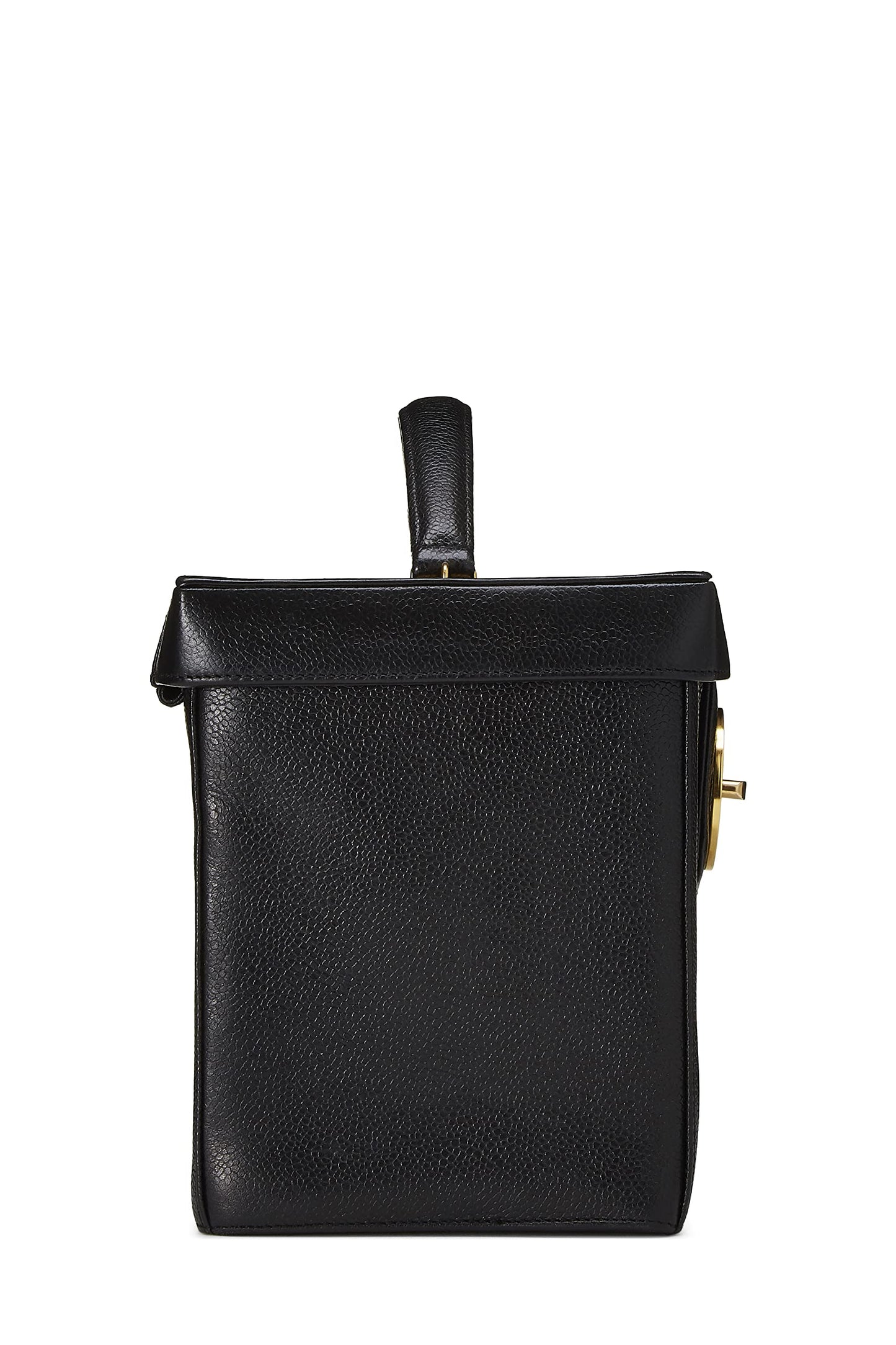 Chanel,  Black Caviar Circle 'CC' Vanity Large, Black