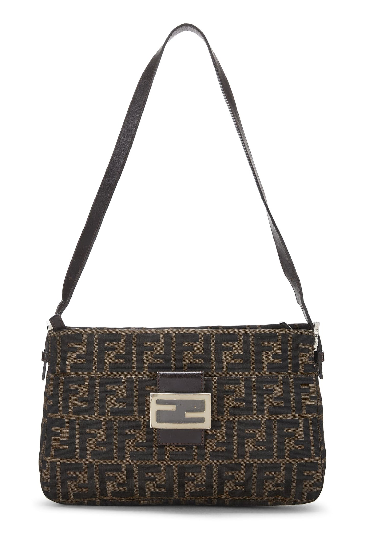Fendi,  Brown Zucca Canvas Shoulder Bag, Brown