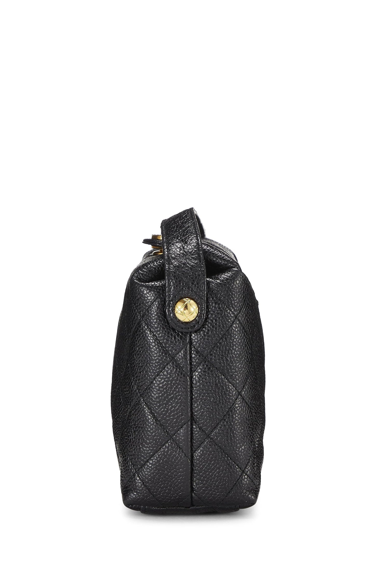 Chanel,  Black Caviar Shoulder Bag, Black