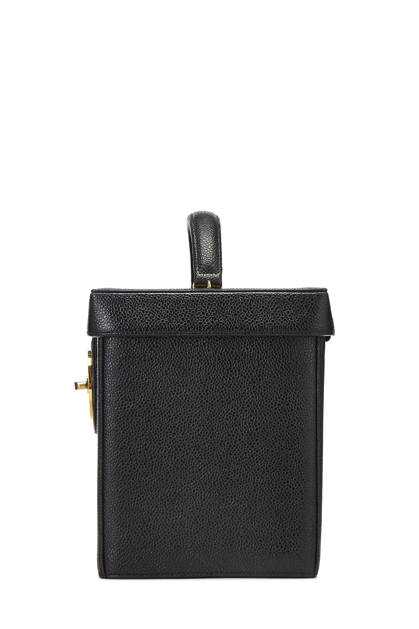 Chanel,  Black Caviar Circle 'CC' Vanity Large, Black