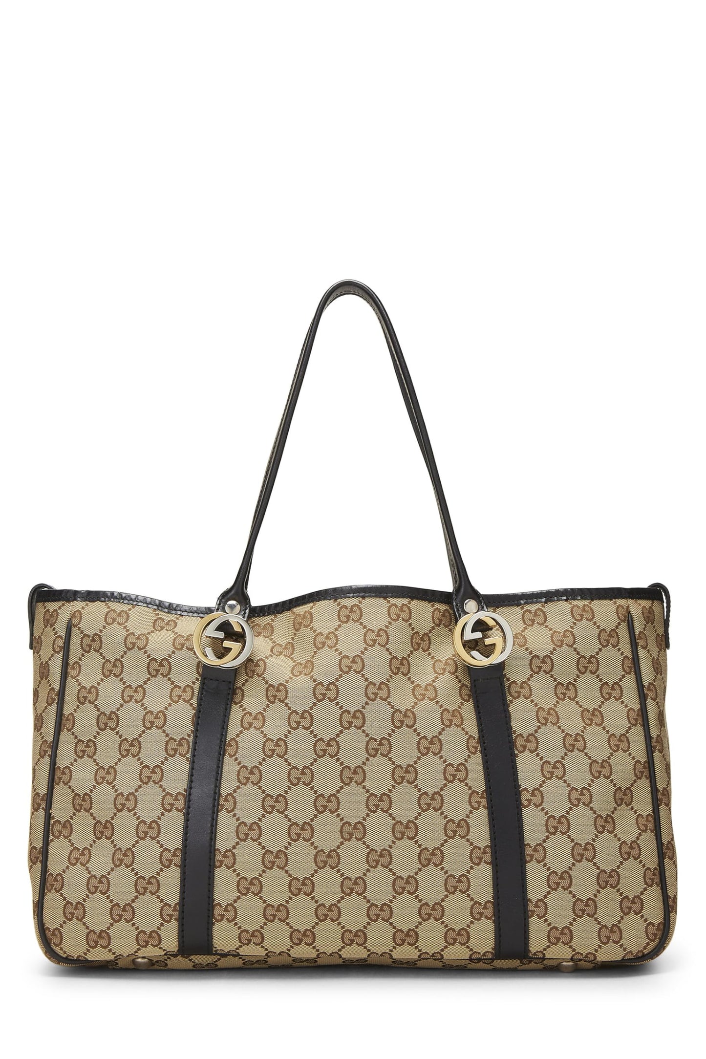 Gucci,  Black Original GG Canvas Twins Tote, Black