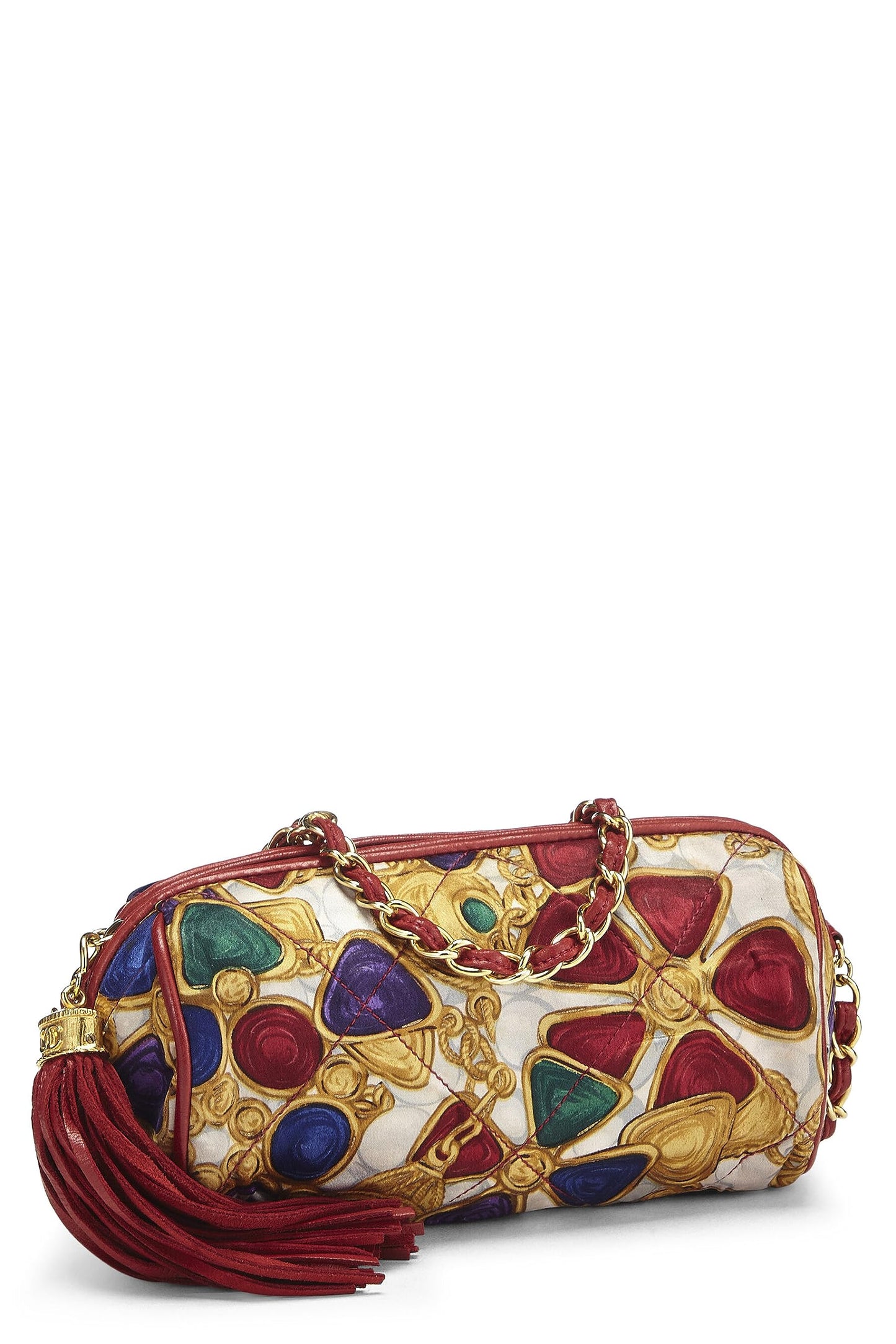 Chanel,  Red Stain Gripoix Barrel Mini Bag, Red