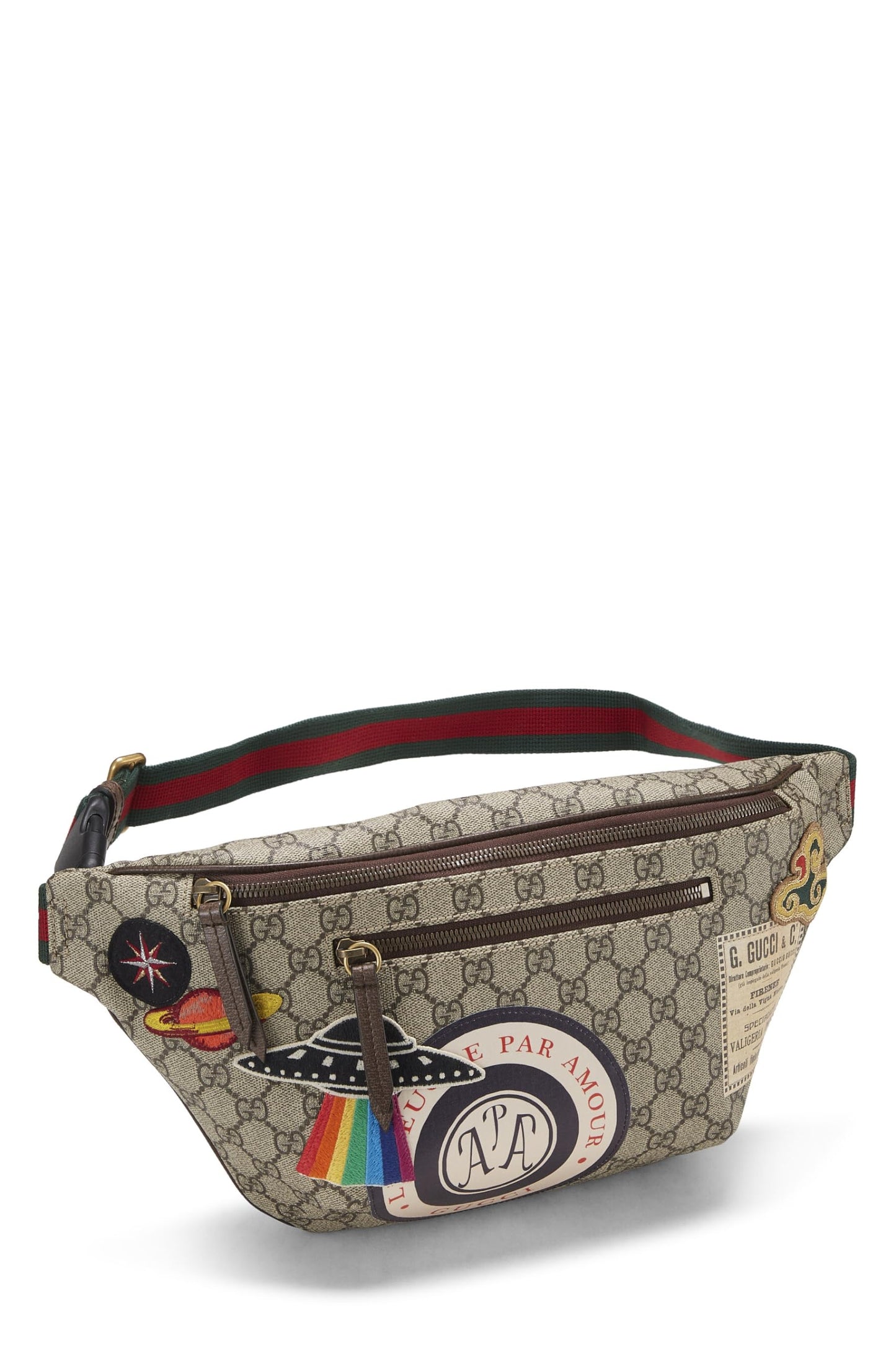 Gucci,  Original GG Supreme Canvas Night Courrier Waist Pouch, Brown