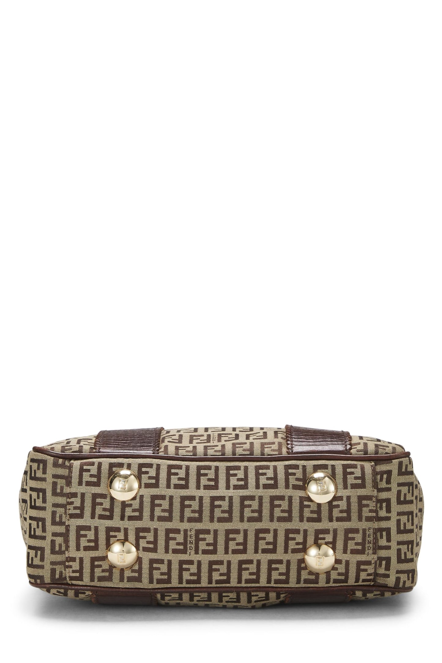 Fendi,  Brown Zucchino Canvas Tote Small, Brown