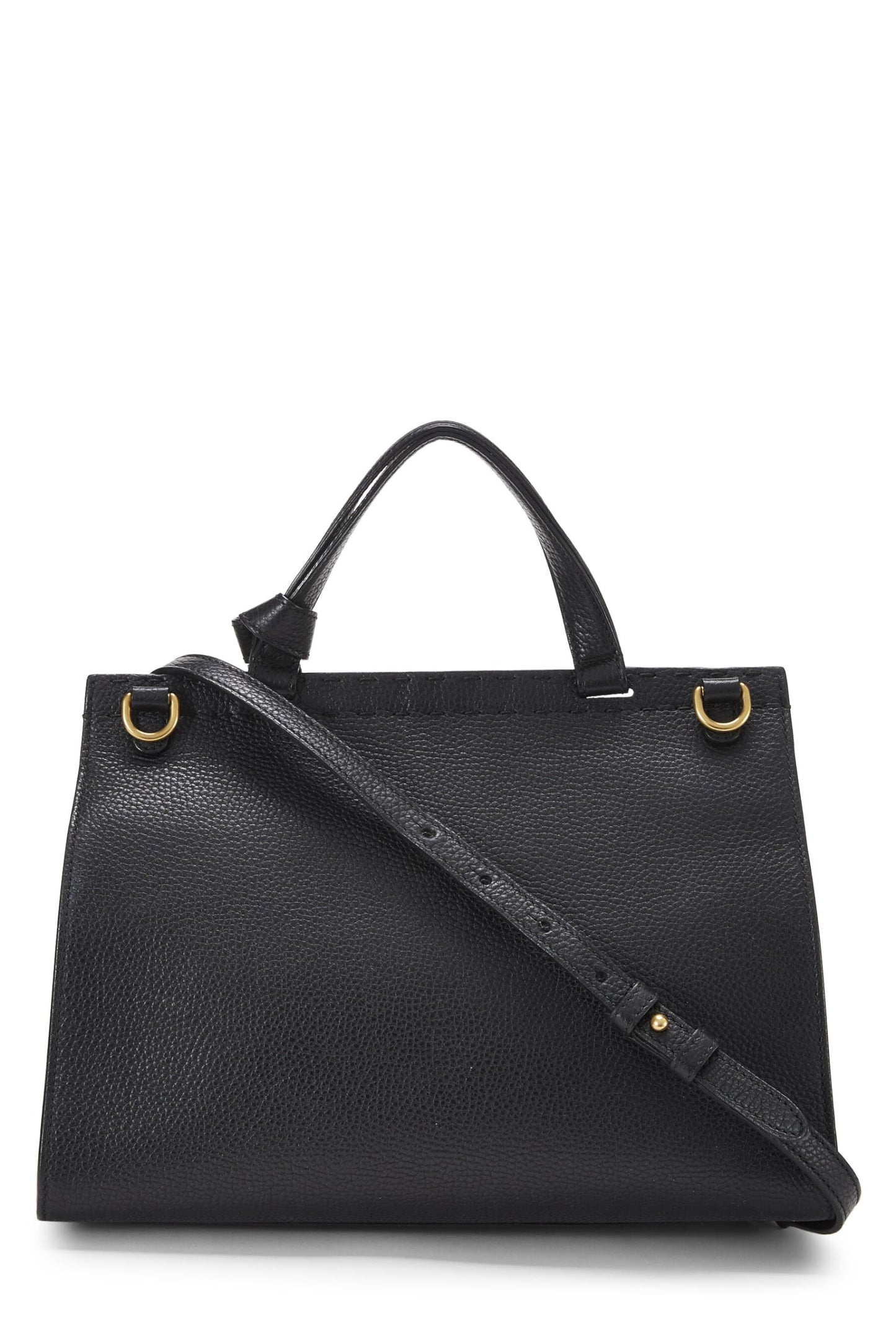 Gucci,  Black Leather GG Marmont Top Handle Bag Small, Black