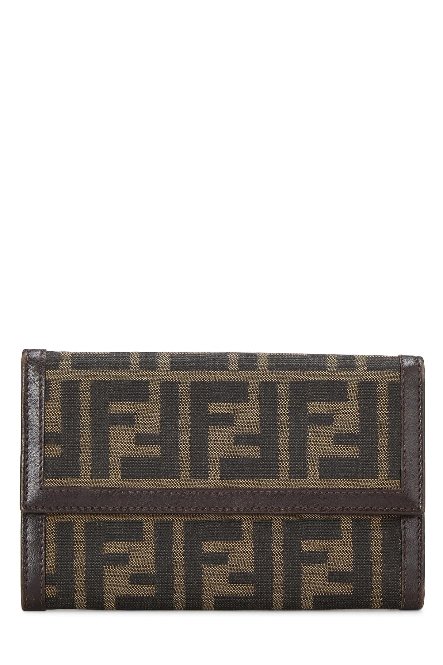 Fendi,  Brown Zucca Canvas Long Wallet, Brown