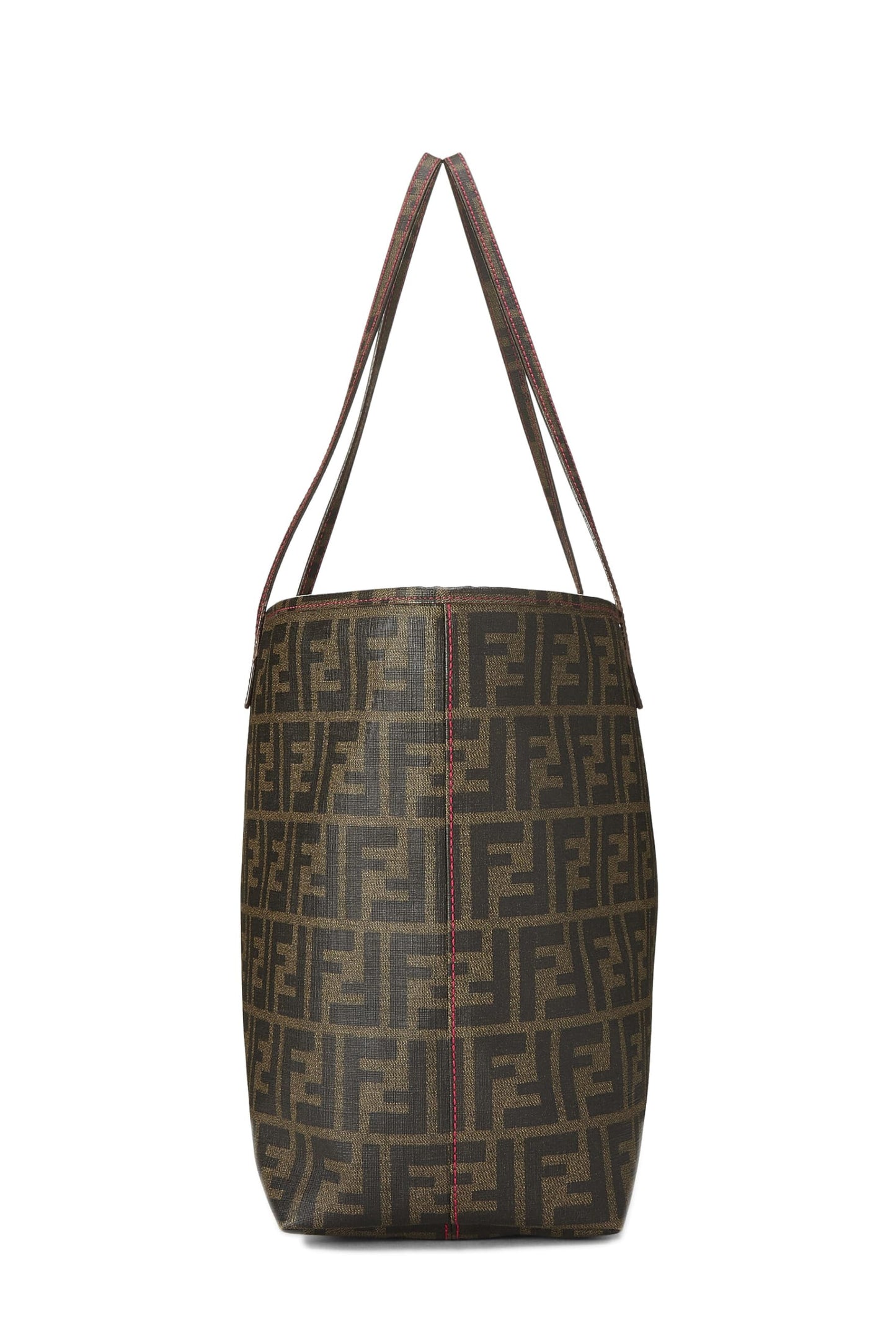 Fendi,  Brown Zucca Coated Canvas Roll Tote Small, Pink