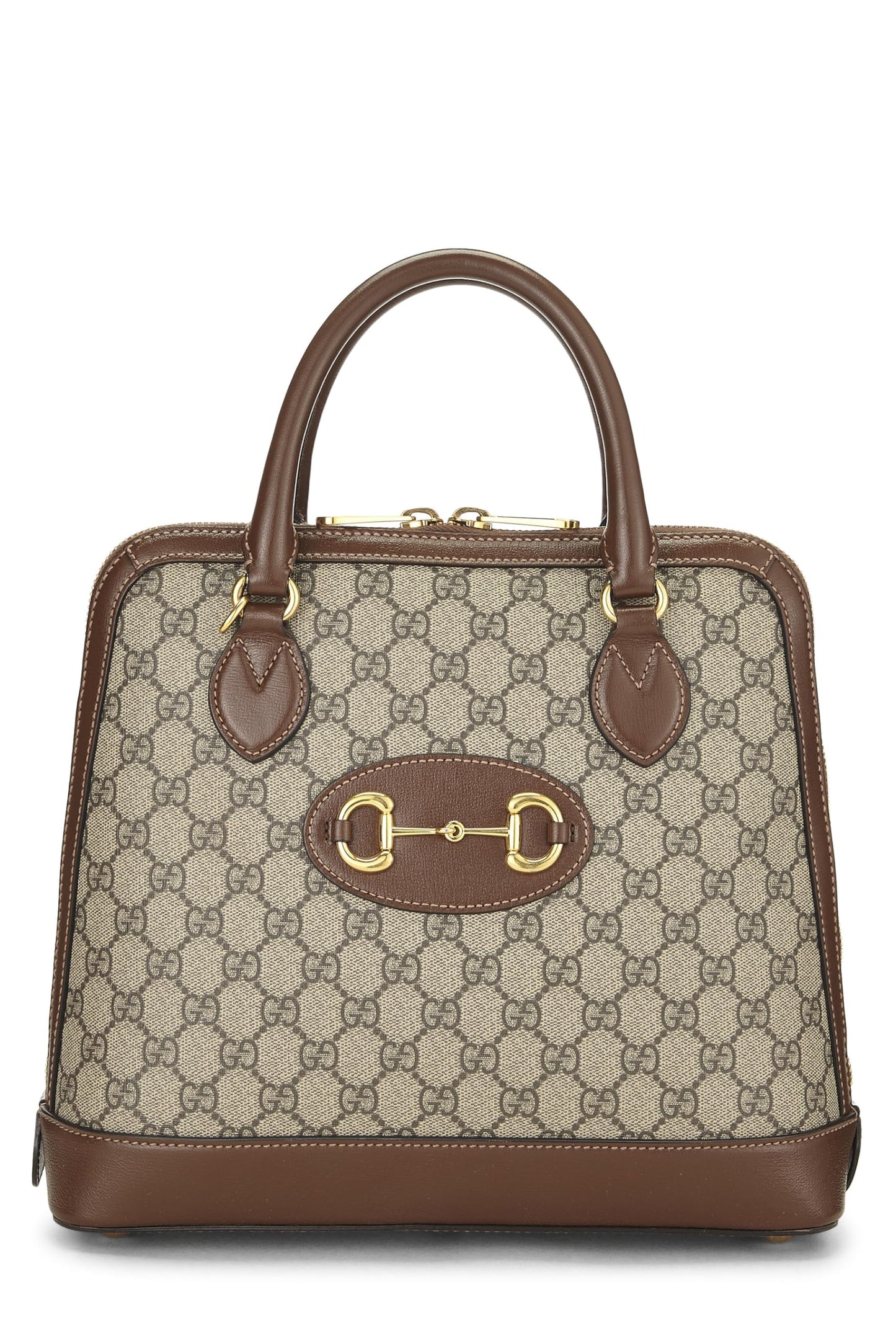 Gucci,  Brown Original GG Supreme 1955 Horsebit Top Handle Bag, Brown