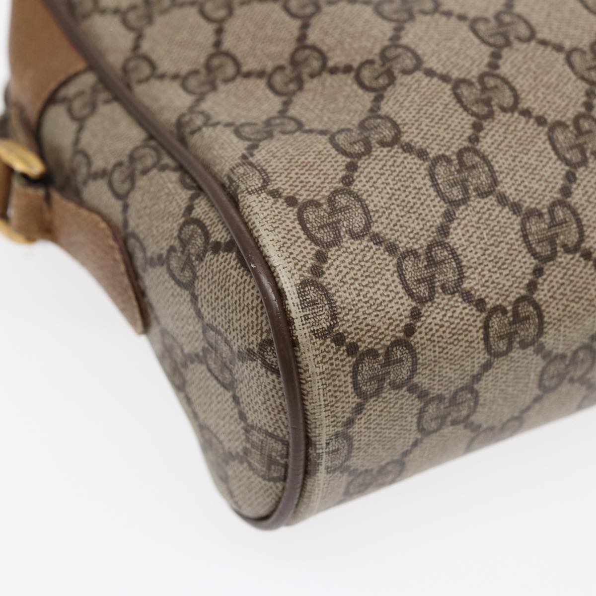 GUCCI GG Supreme Web Sherry Line Shoulder Bag Beige Gold 119 02 088 82111