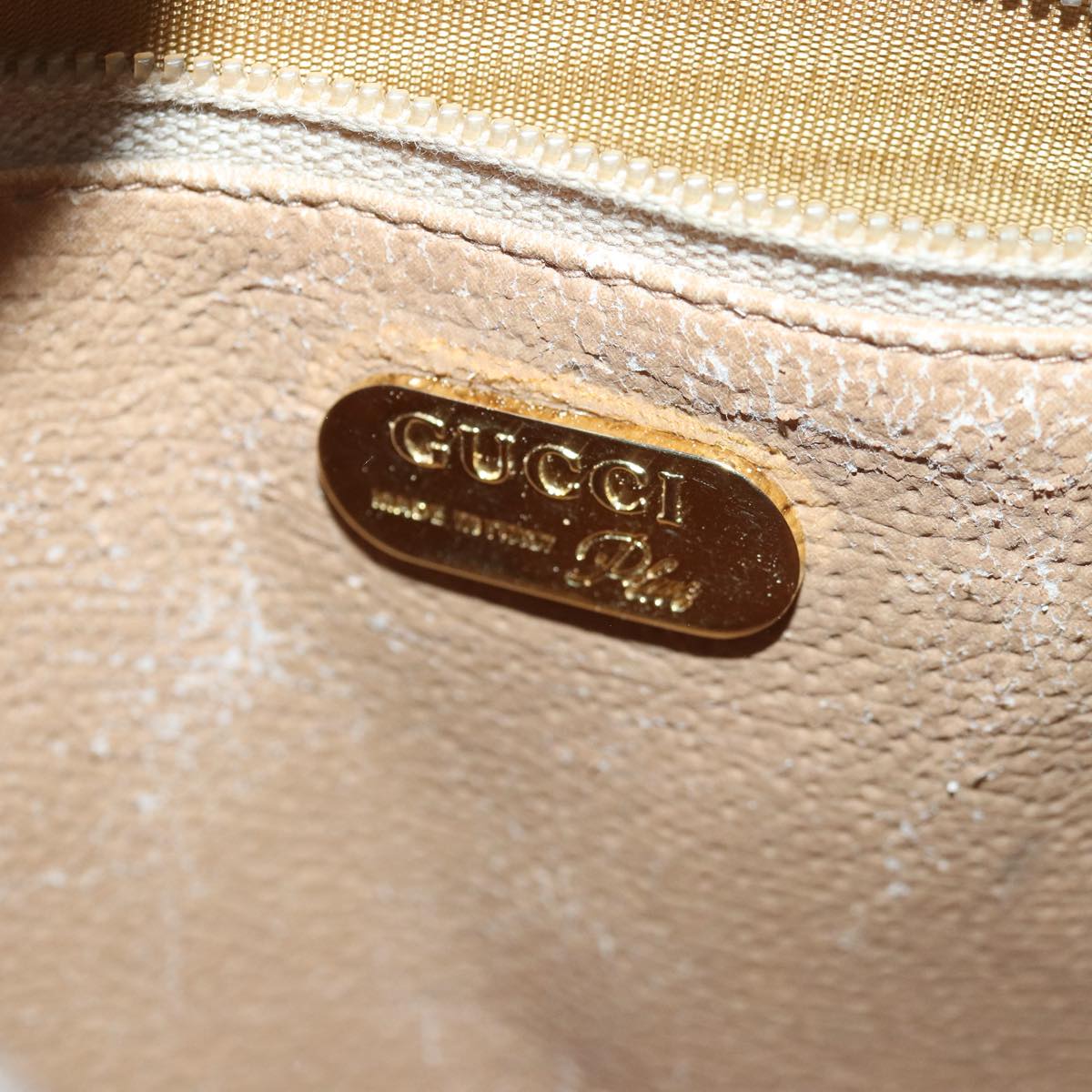 GUCCI GG Plus Supreme Shoulder Bag PVC Beige Gold 82112