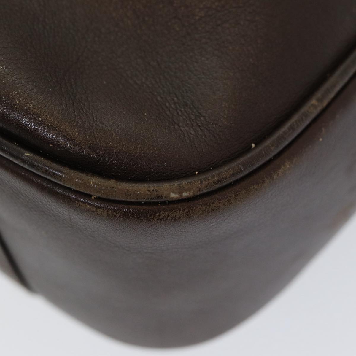 GUCCI Bamboo Shoulder Bag Leather 2way Brown 001 3444 1638 82177