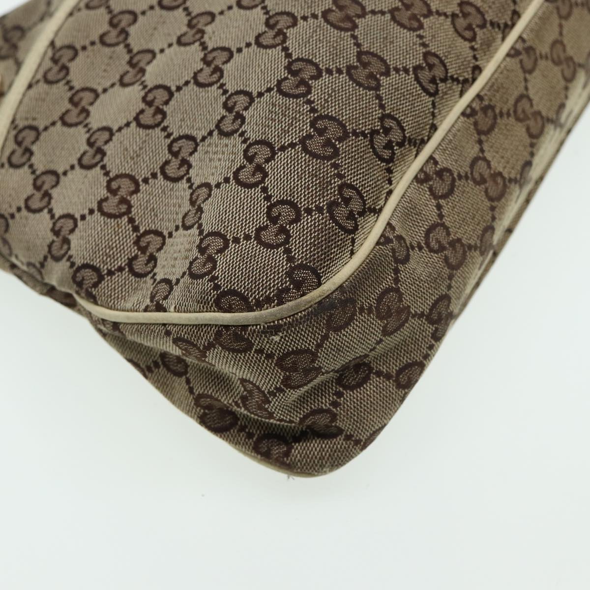 GUCCI GG Canvas Shoulder Bag Beige 121023 82193
