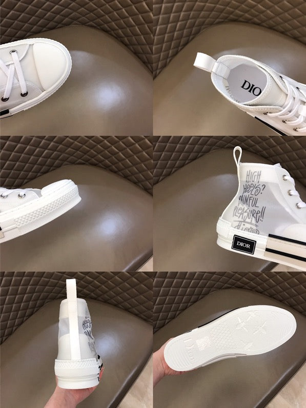 GLM - DIR B23 White Canvas HIGH-TOP SNEAKER