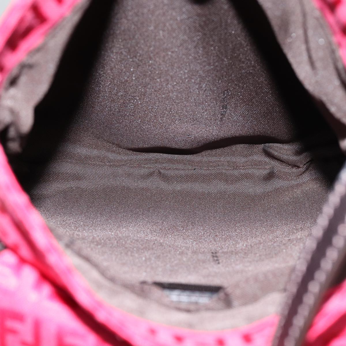 FENDI Zucchino Canvas Shoulder Bag Red 8BT052 82253