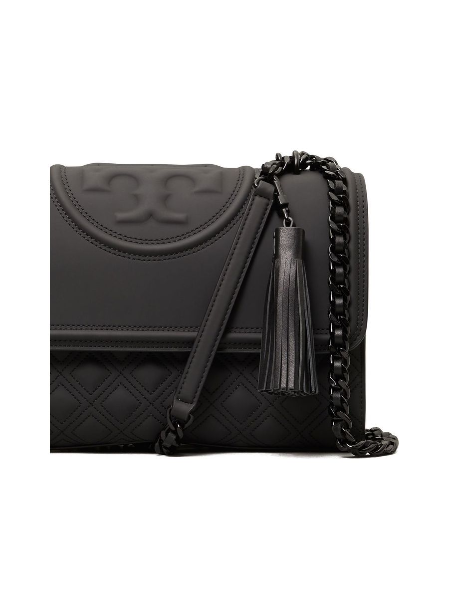 Embossed Logo Shoulder Bag