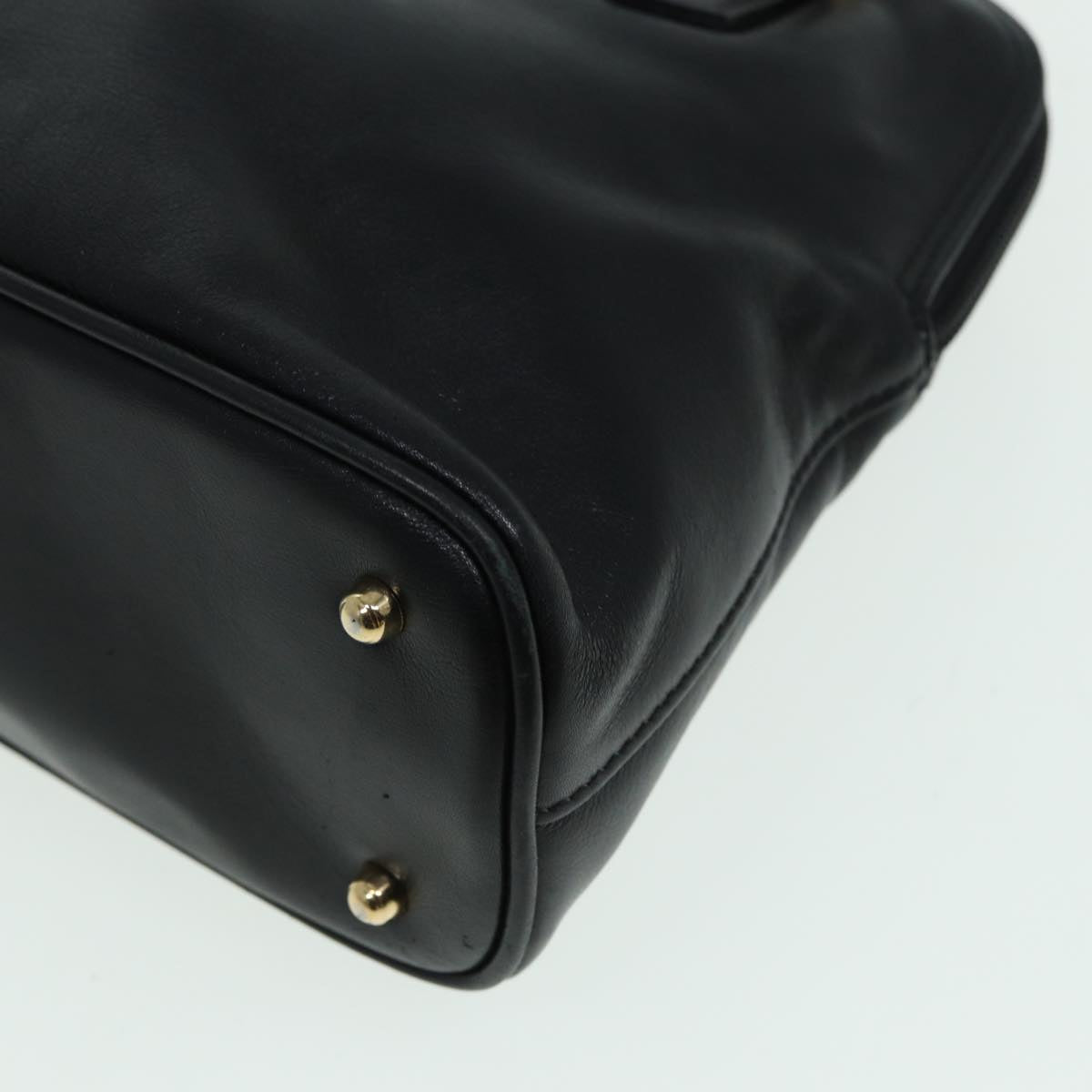 GUCCI Bamboo Hand Bag Leather 2way Black 000 090 0290 82700