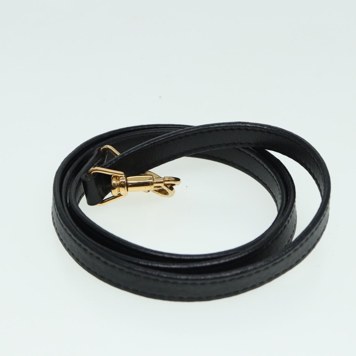 GUCCI Bamboo Hand Bag Leather 2way Black 000 090 0290 82700
