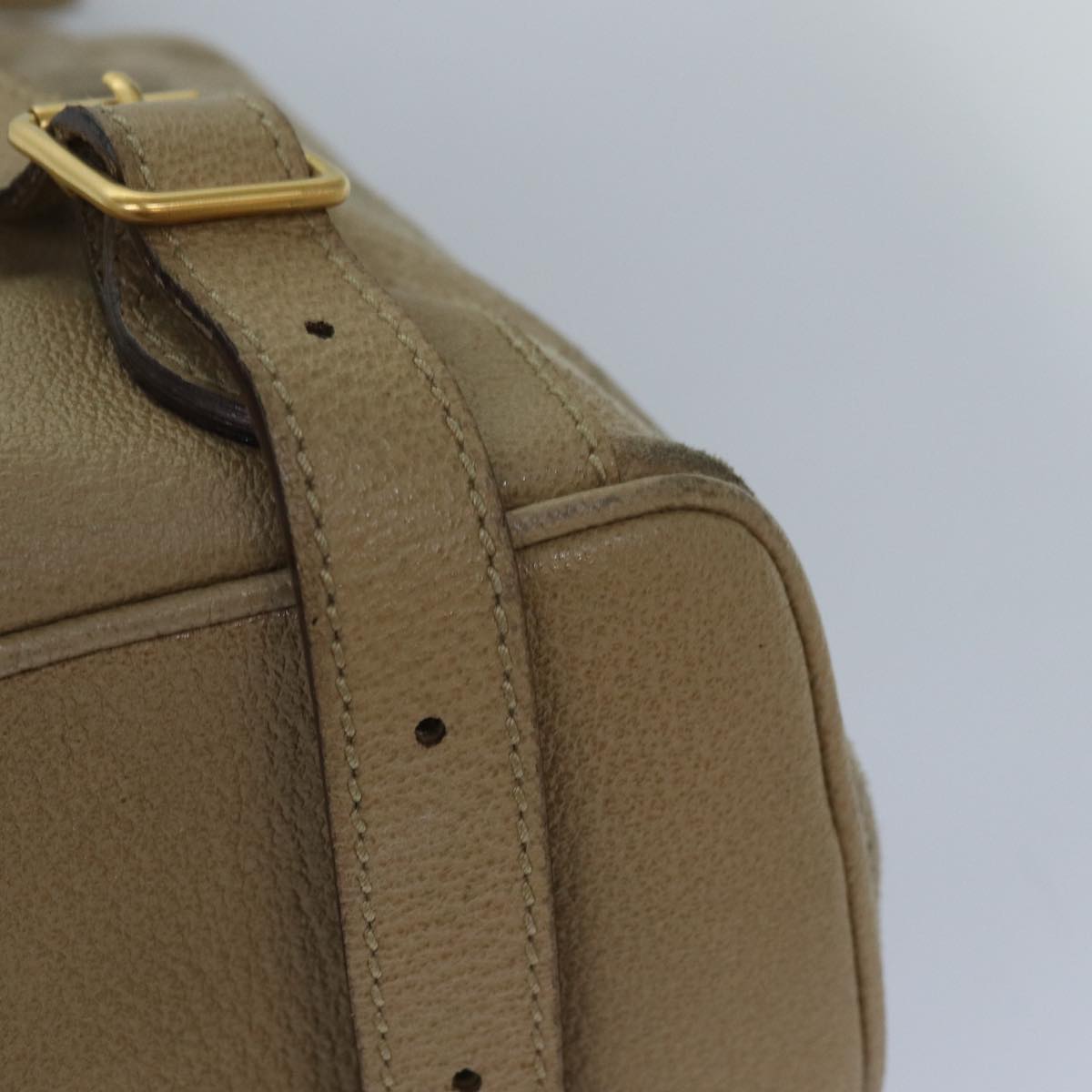 GUCCI Bamboo Backpack Suede Beige 003 2058 0016 82702