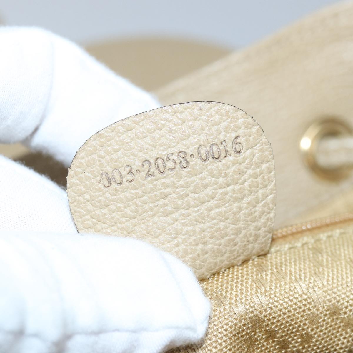 GUCCI Bamboo Backpack Suede Beige 003 2058 0016 82702