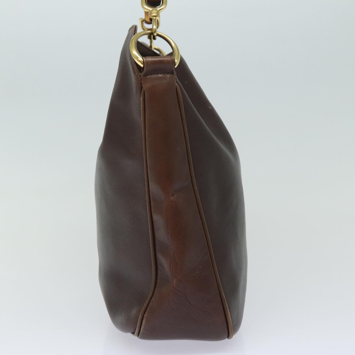 GUCCI Bamboo Shoulder Bag Leather 2way Brown 001 0166 1638 82704