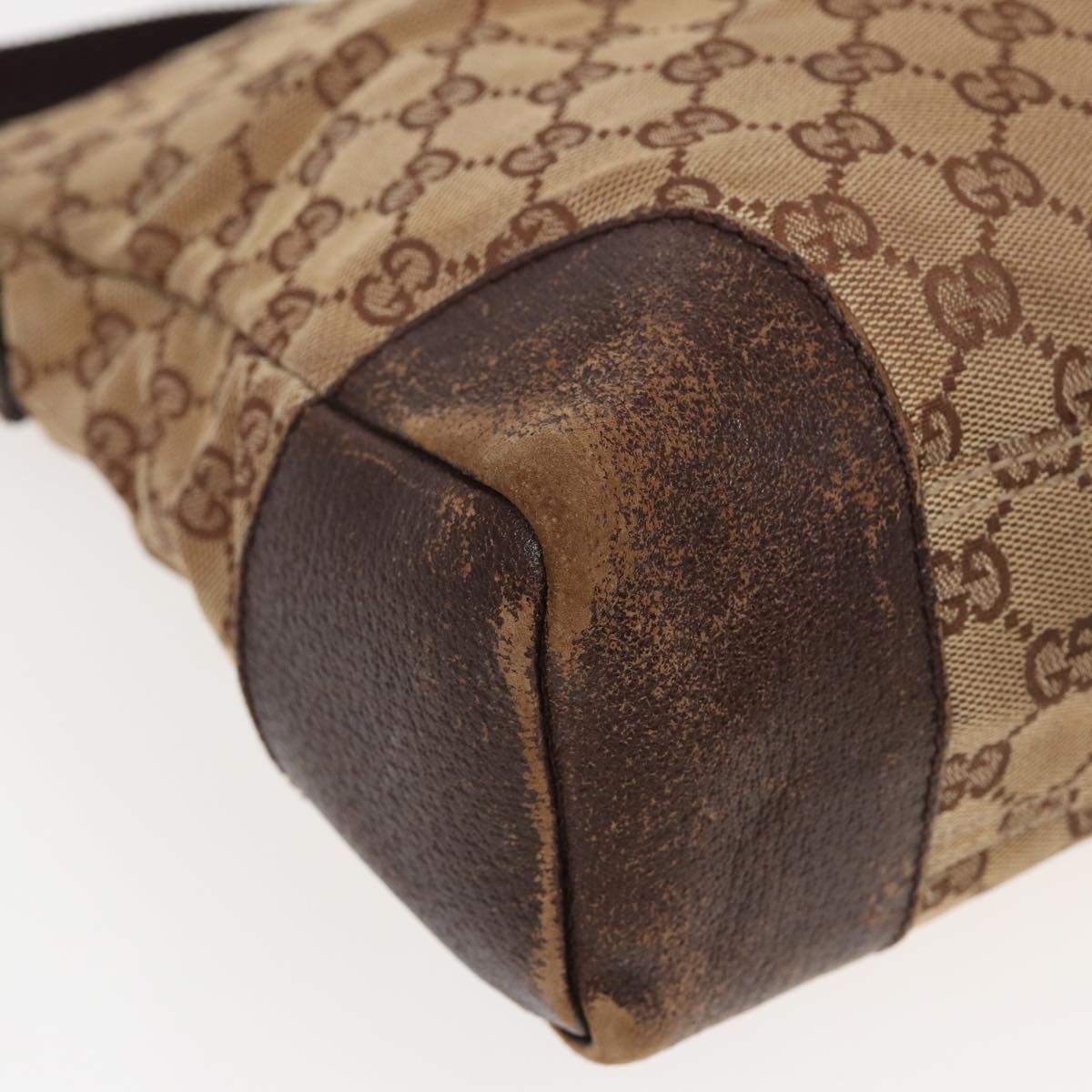 GUCCI GG Canvas Shoulder Bag Beige 110054 82710