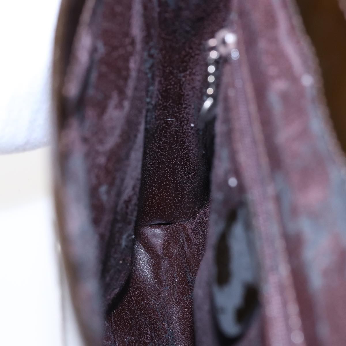 GUCCI Tote Bag Enamel Suede Brown 82713