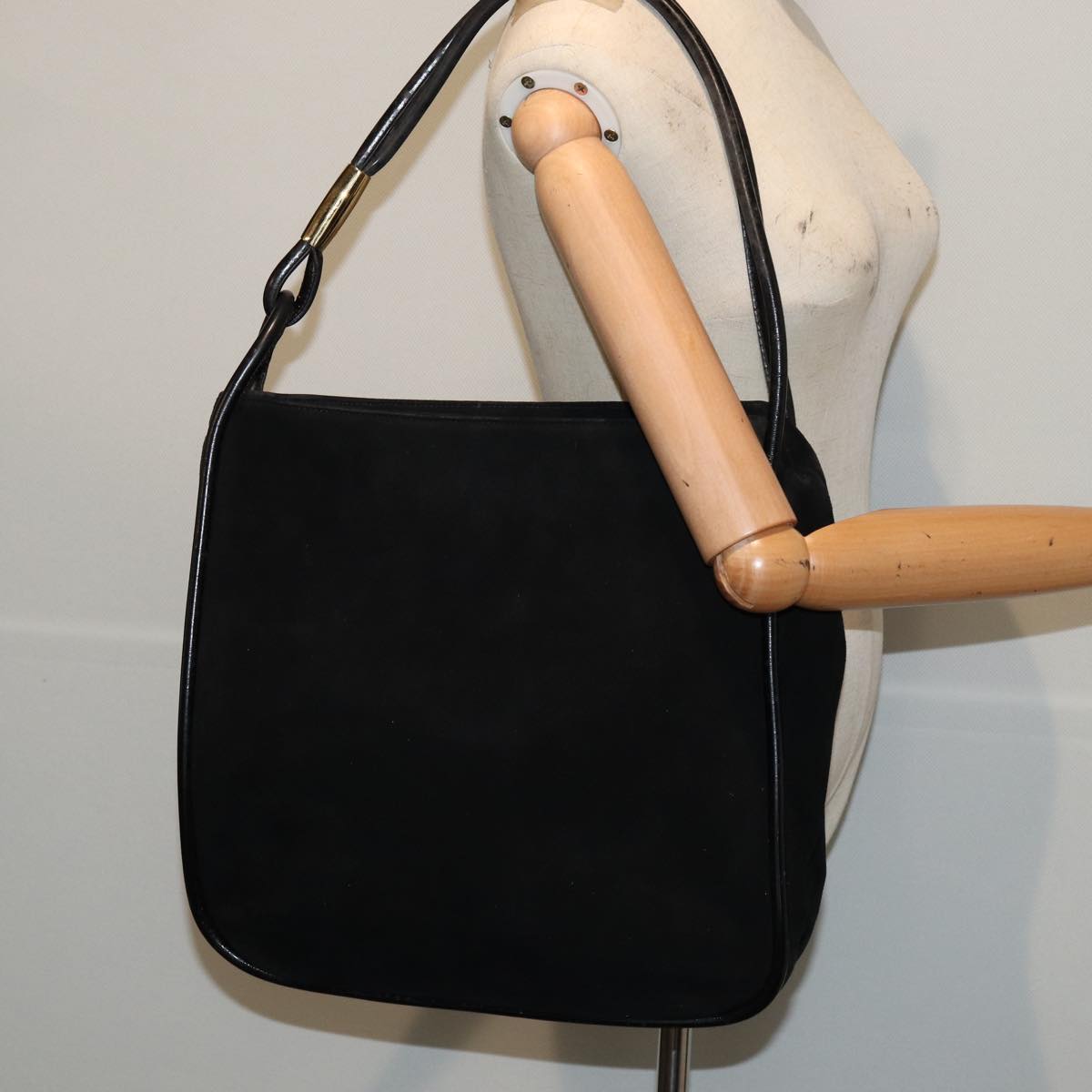 GUCCI Tote Bag Suede Black 001 2865 1775 82715