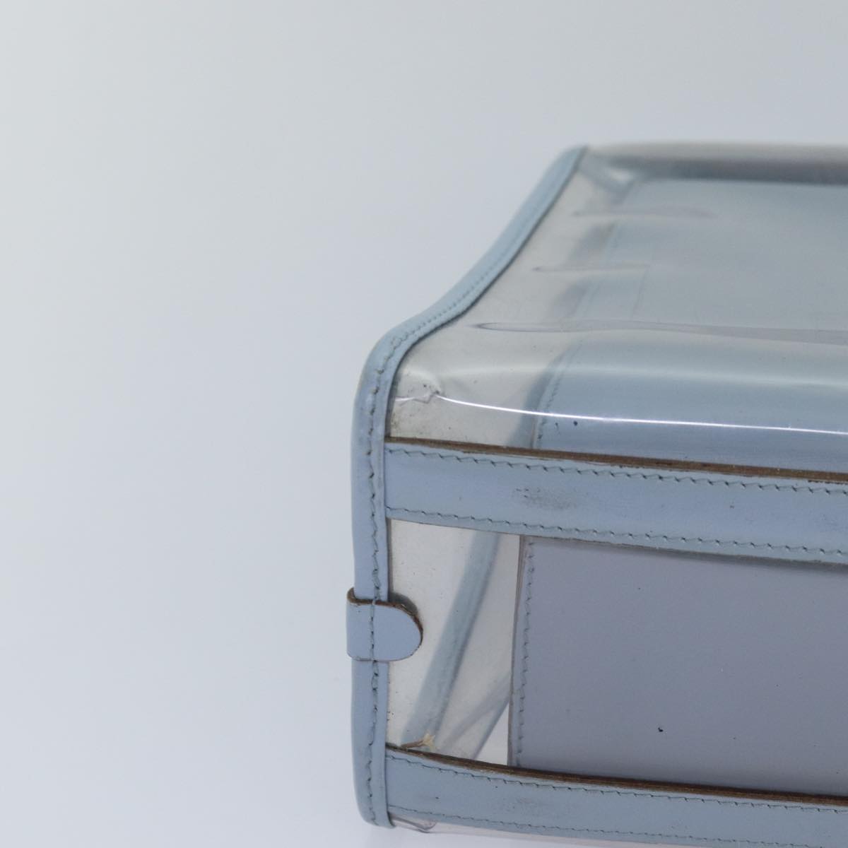 GUCCI Hand Bag Vinyl Light Blue 82716