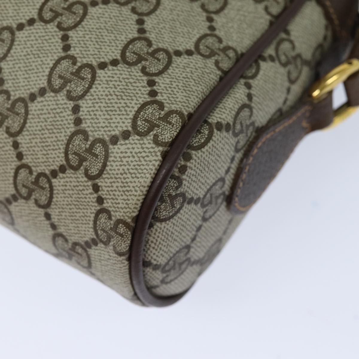 GUCCI GG Supreme Web Sherry Line Shoulder Bag PVC Beige Red 56 02 087 82871