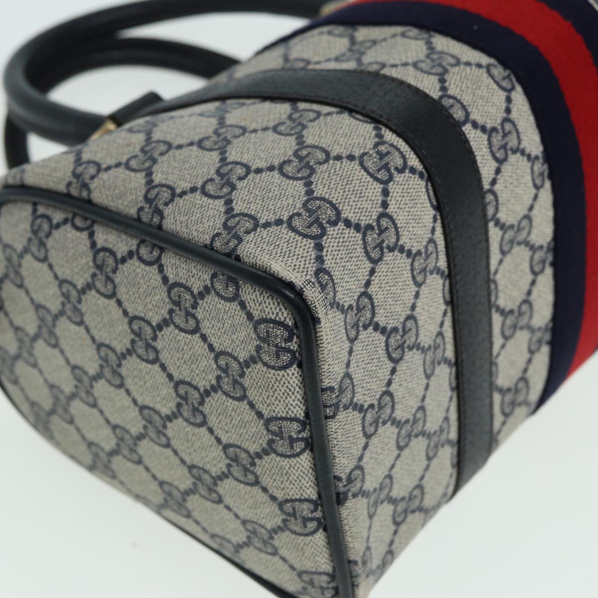 GUCCI GG Supreme Boston Bag PVC Leather Navy 904 02 006 82876
