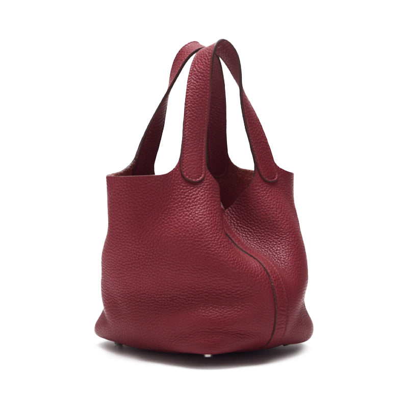 HERMES Picotin Lock PM Handbag  Clemence Rouge Kazak (Silver G) Handbag  Handbag Ladies Back ( Delivery) Dutch s Online