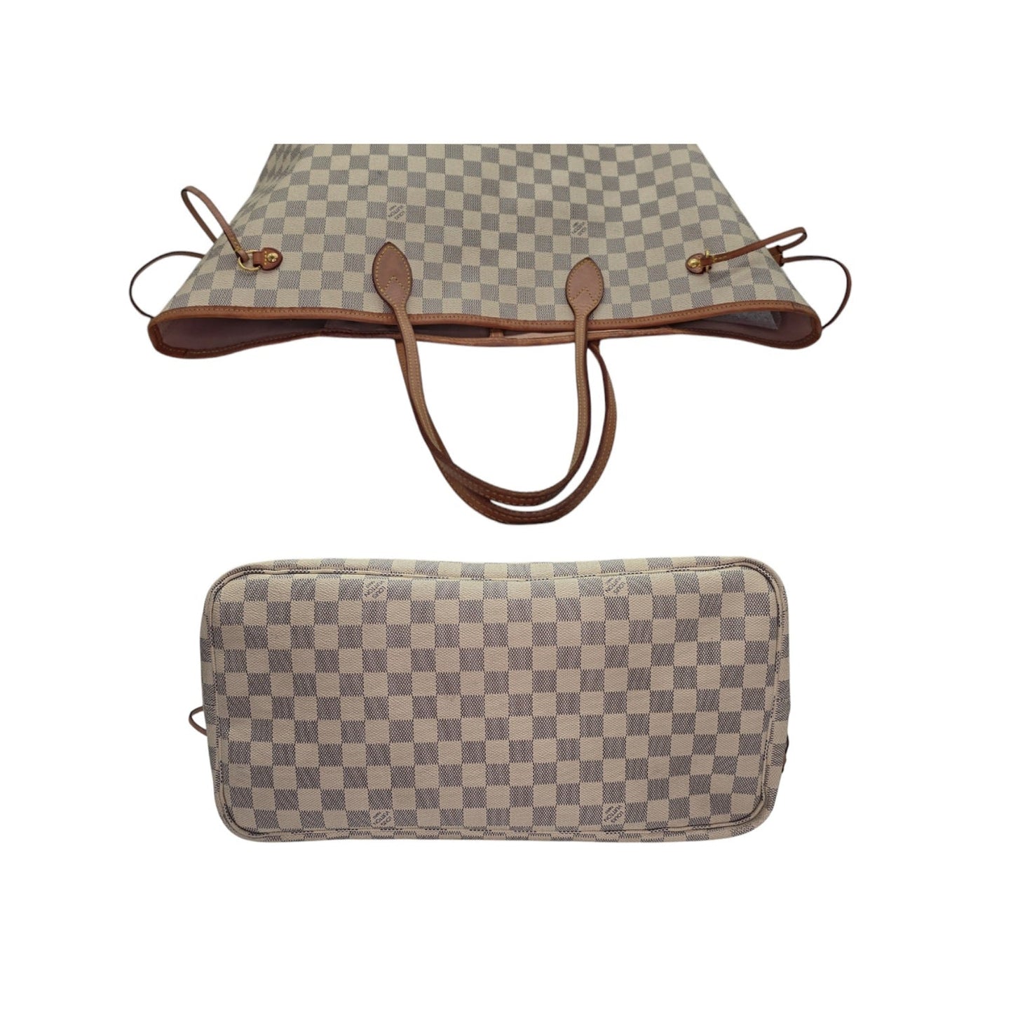 Louis Vuitton Neverfull Damier Azur GM Tote Rose Ballerine