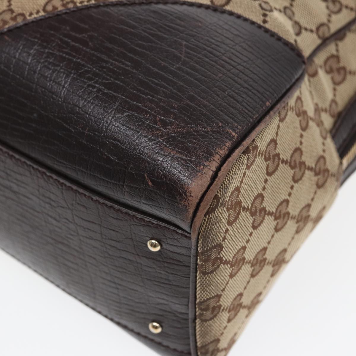 GUCCI GG Canvas Web Sherry Line Hand Bag Beige Red Green 141503 83143