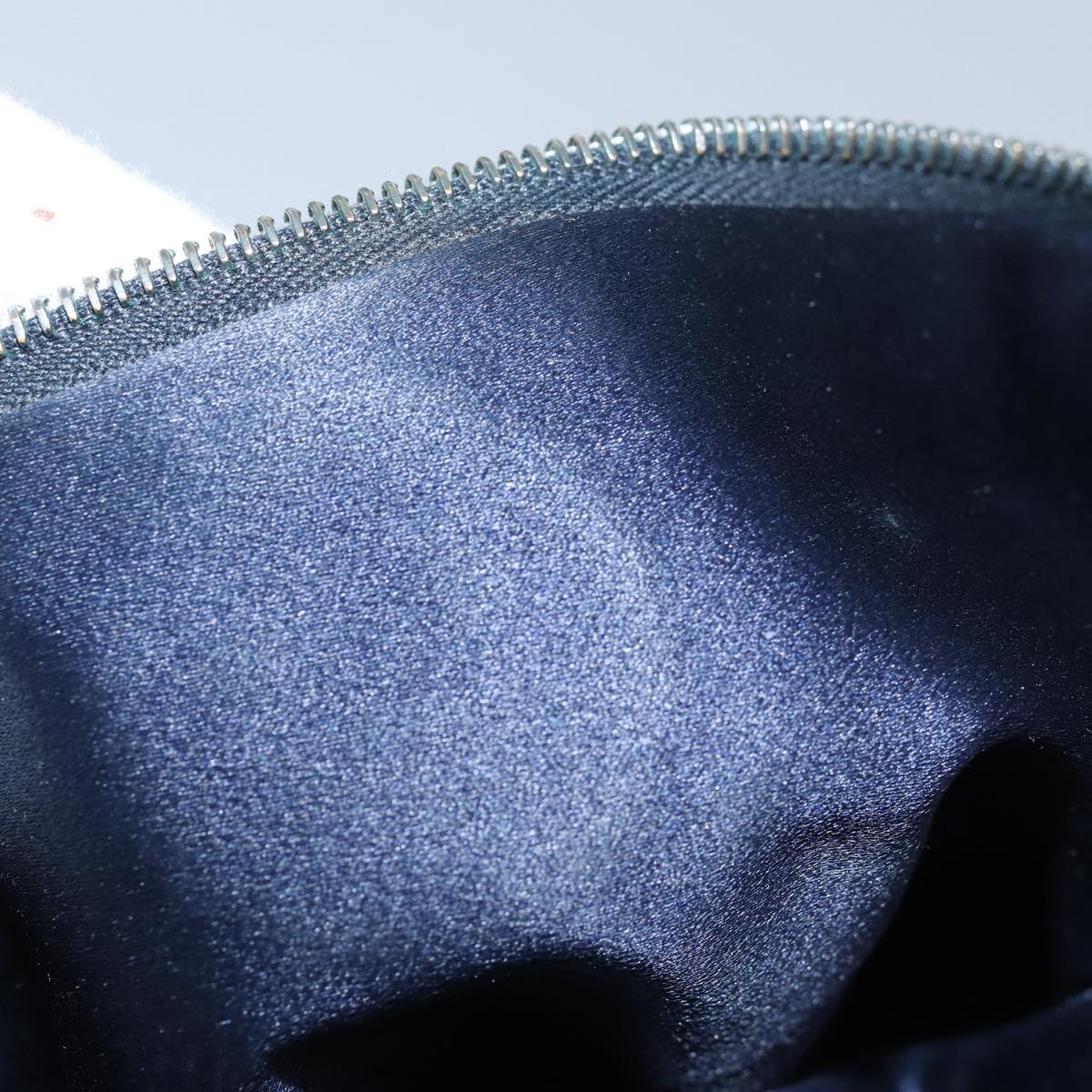 FENDI Zucchino Canvas Mamma Baguette Shoulder Bag Navy 83213