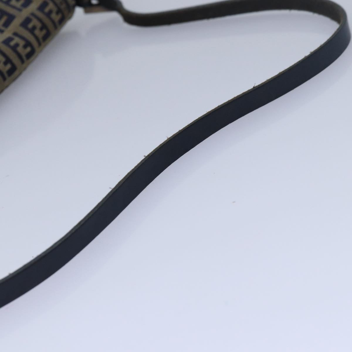 FENDI Zucchino Canvas Mamma Baguette Shoulder Bag Navy 83213
