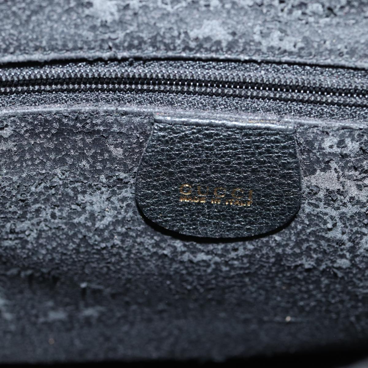 GUCCI Bamboo Hand Bag Suede Black 83299