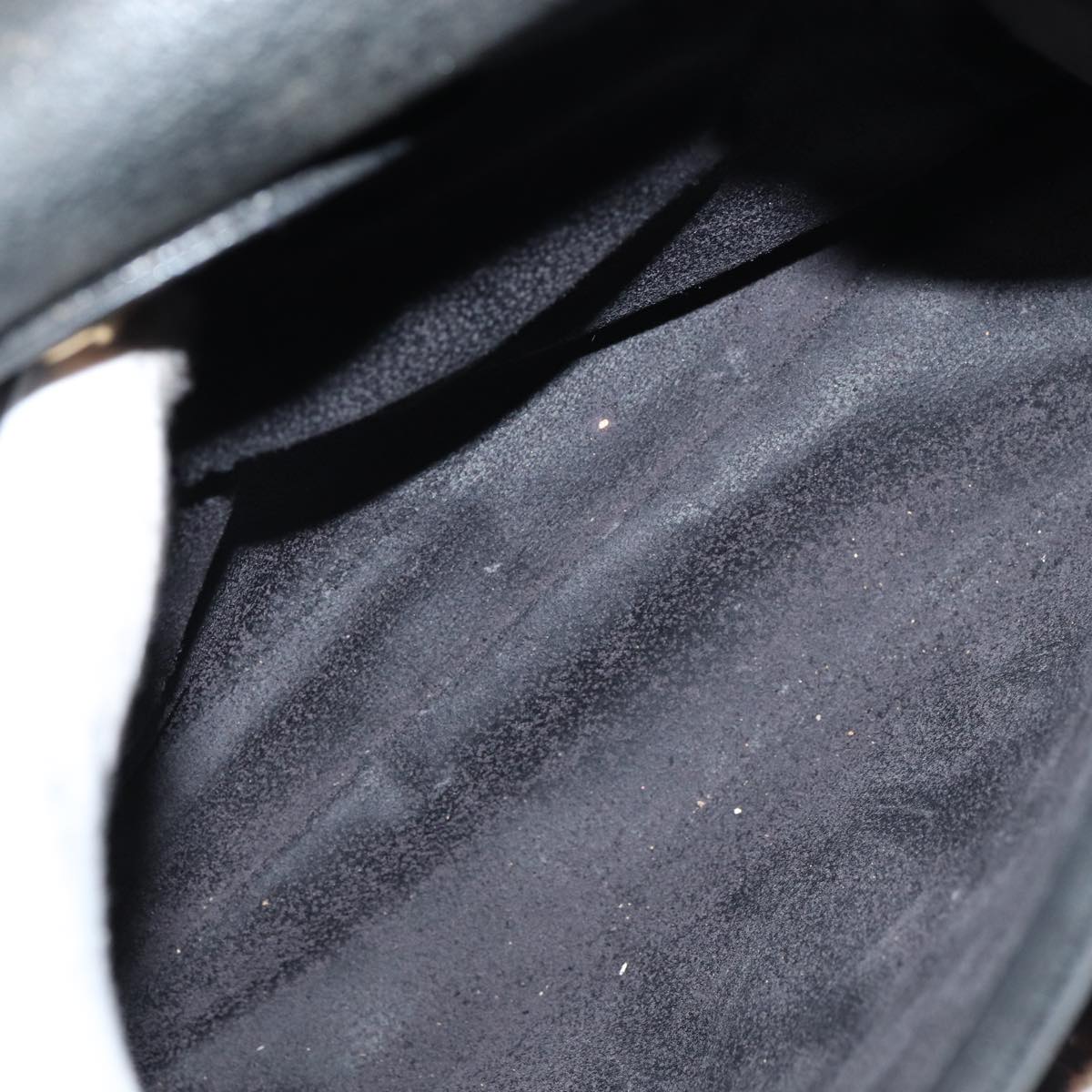 GUCCI Bamboo Hand Bag Suede Black 83299